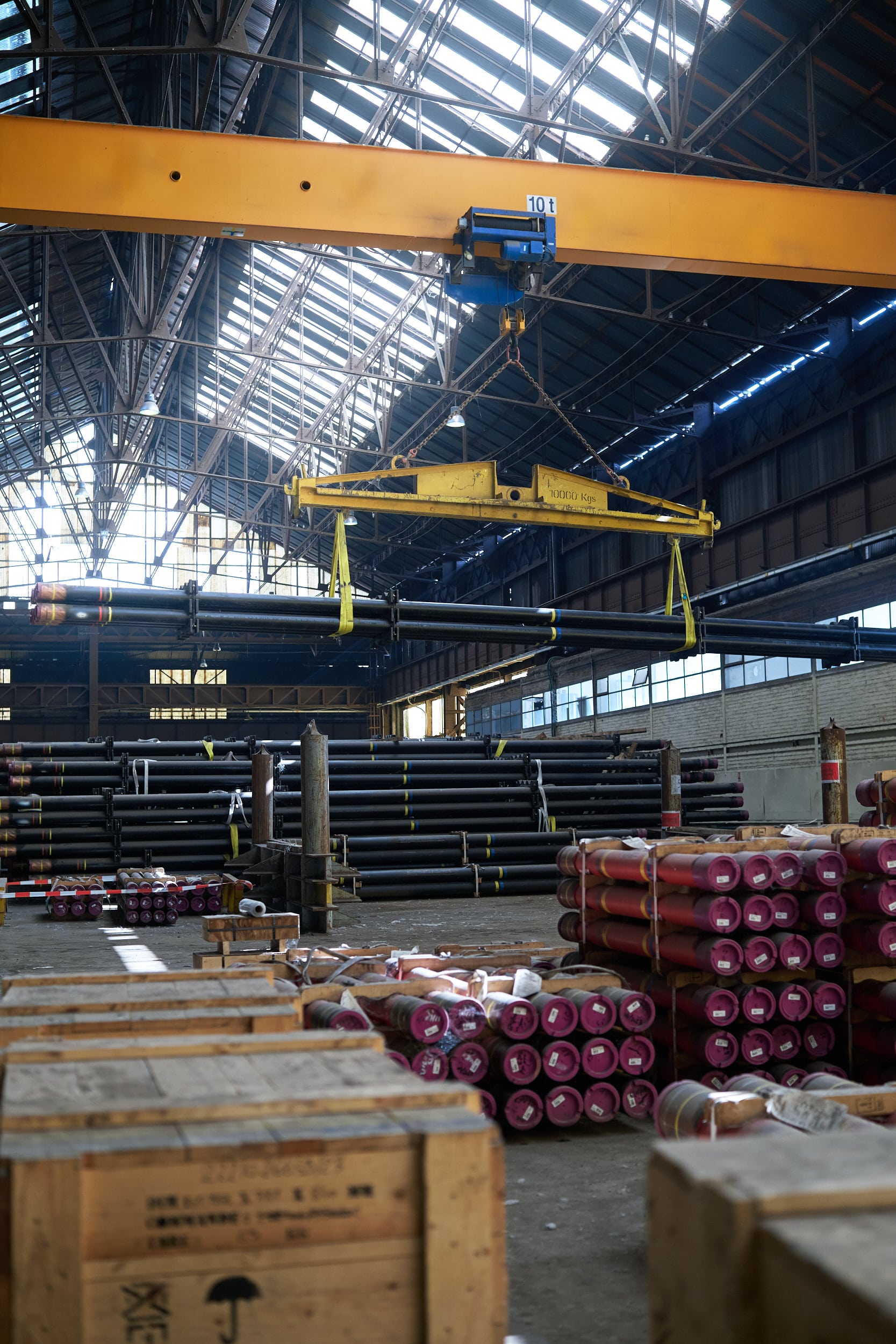 Stockage et manutention de tubes industriels